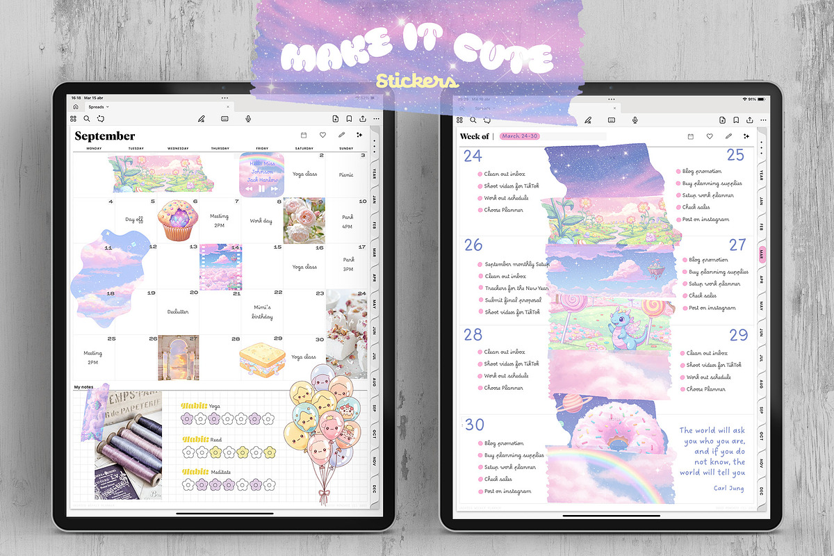 Make it Cute – Kawaii Stickers, an Object Illustration by LuOtero (Photo 2 of 5)