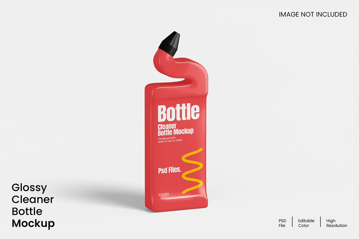 Glossy Cleaner Bottle Mockup, a Packaging Mockup by Unerispace