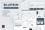 Bluprin – AdobeXD Web Wireframe Kit, a Wireframe Template by UX Dummy (Thumbnail 1 of 5)