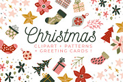 Christmas graphics & patterns, an Illustration by Laura Camoe (Thumbnail 1 of 6)