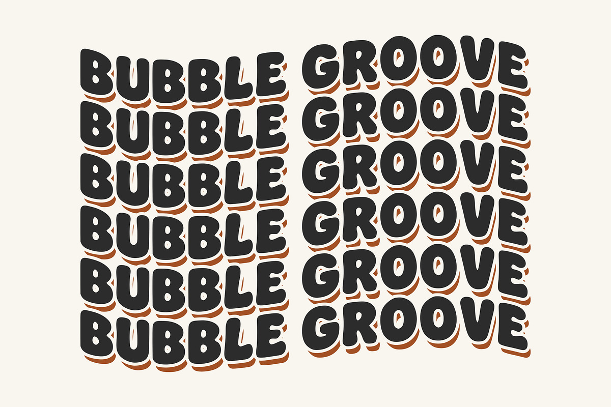 Bubble Groove | Bubbly retro font, a Handwritten Font by GenesisCreativeCo (Photo 3 of 4)