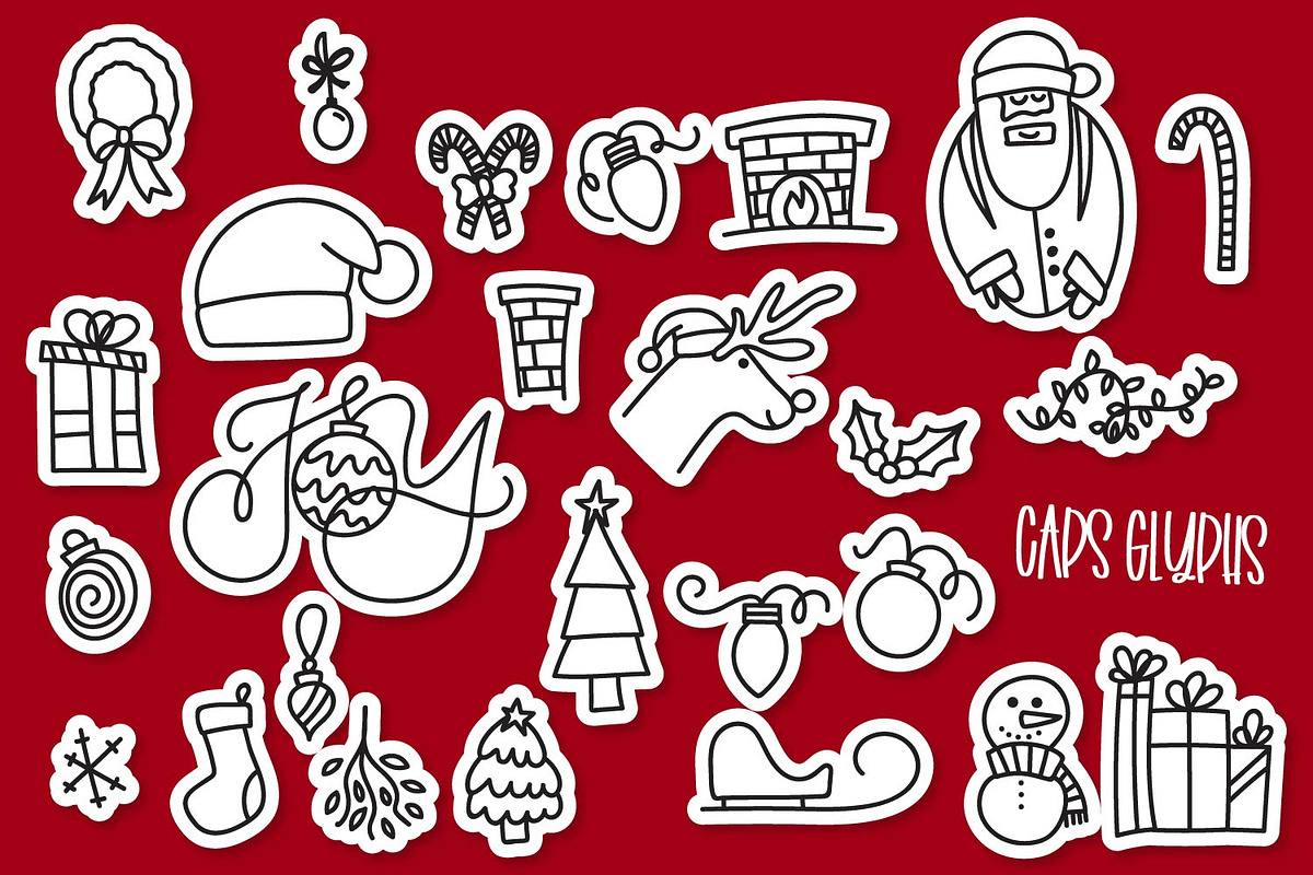 Christmas Dingbat Font preview 4