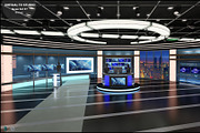 Virtual TV Studio News Set 27, an Architecture 3D Model by akerStudio (Thumbnail 4 of 49)