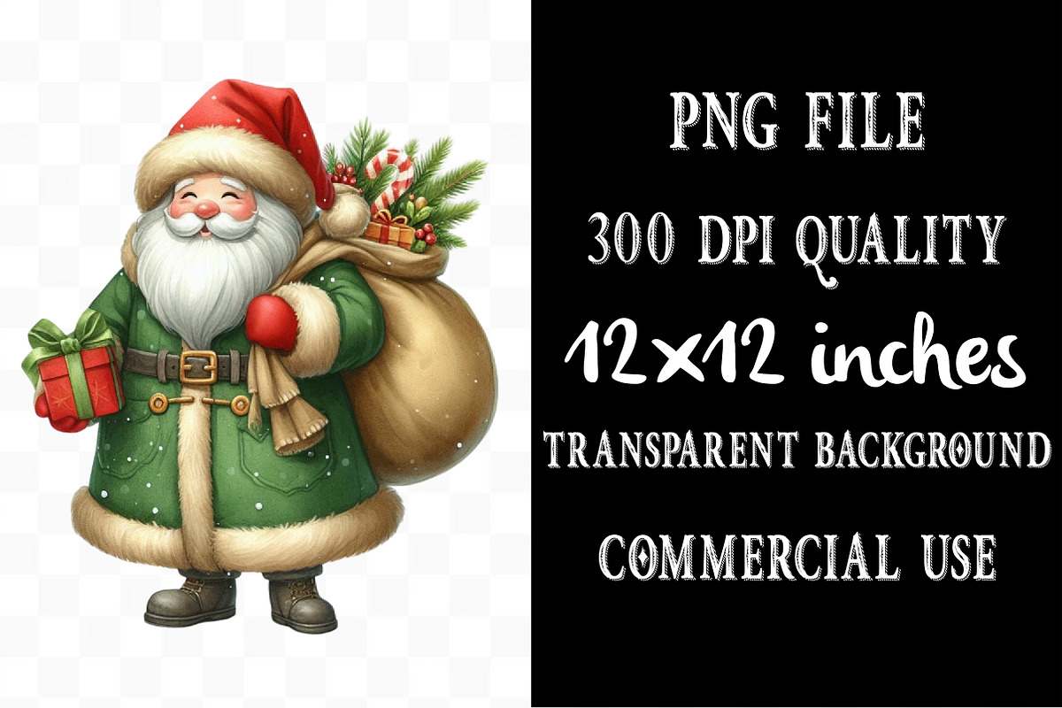 Green Christmas Winter Clipart, an Illustration by Designking (Photo 4 of 5)