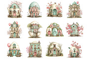 Watercolor Easter Egg House Clipart, an Illustration by DreamArtGraphic (Thumbnail 4 of 4)