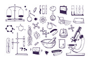 Chemistry and physics equipment set, an Education Illustration by Good Studio (Thumbnail 3 of 9)