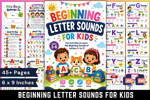 Beginning Letter Sounds for Kids, a Stationery Template by Designmela01