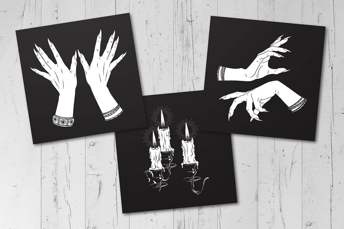Tarot Aces Hand Drawn Vector Arts, a Decorative Illustration by Croisy (Photo 3 of 3)