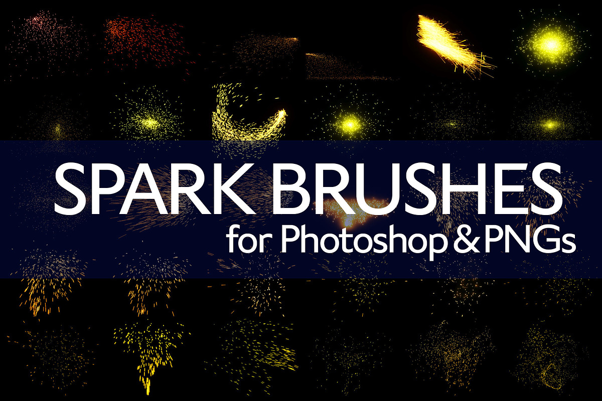 33 Spark Brushes for PS and PNGs, a Brush Add-On by Creative Graphics (Photo 2 of 4)