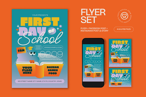 First Day Of School Flyer preview 4