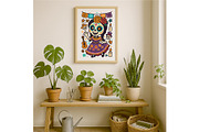 Day of the Dead Girl Wall Art Cute, a Background Graphic by LaseredNinja (Thumbnail 5 of 7)