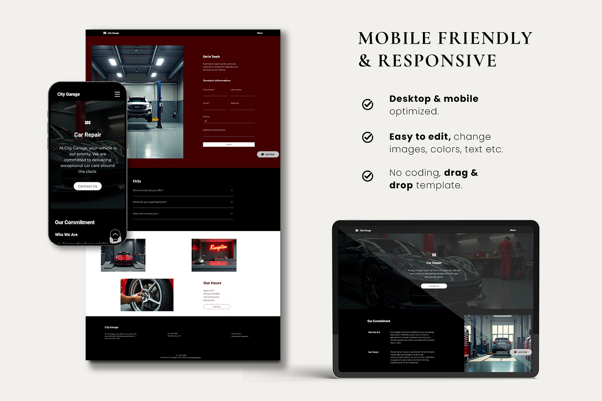 Wix Car Mechanic, Car Repair Website, a Wix Template by Sky Dore Design (Photo 7 of 11)