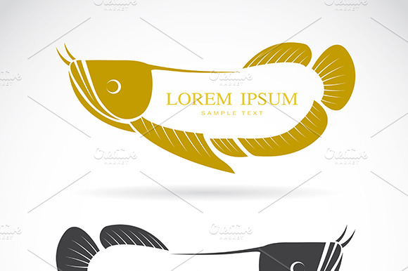 Vector Image Of Arowana Fish