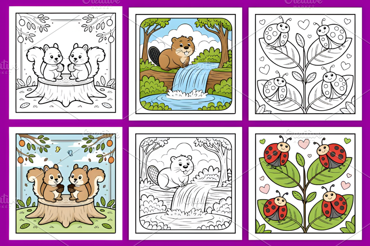 Fluffy Hygge Cozy Fall Coloring Book, an Animal Illustration by Design Station (Photo 4 of 4)