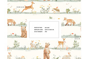Woodland enchanted forest pattern, a Pattern Graphic by Milatoo (Thumbnail 3 of 3)