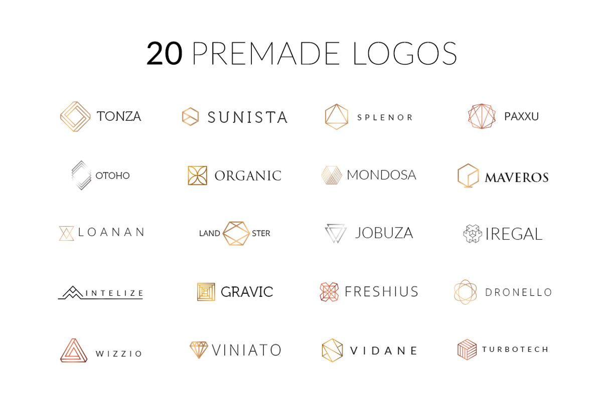 Minimal Geometric Logo Bundle v1, a Branding & Logo Template by buttonpl (Photo 3 of 13)