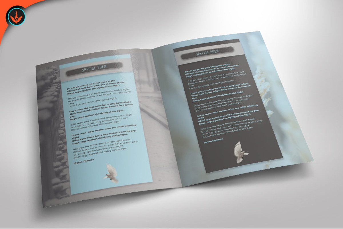 Funeral Program 21 Winter Cool Theme, a Brochure Template by SeraphimChris (Photo 3 of 5)