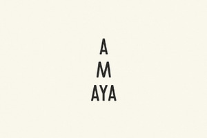 Amaya A Tall Display Typeface