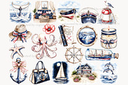 Nautical Clipart PNG, a Person Illustration by GlamArtZhanna (Thumbnail 3 of 8)