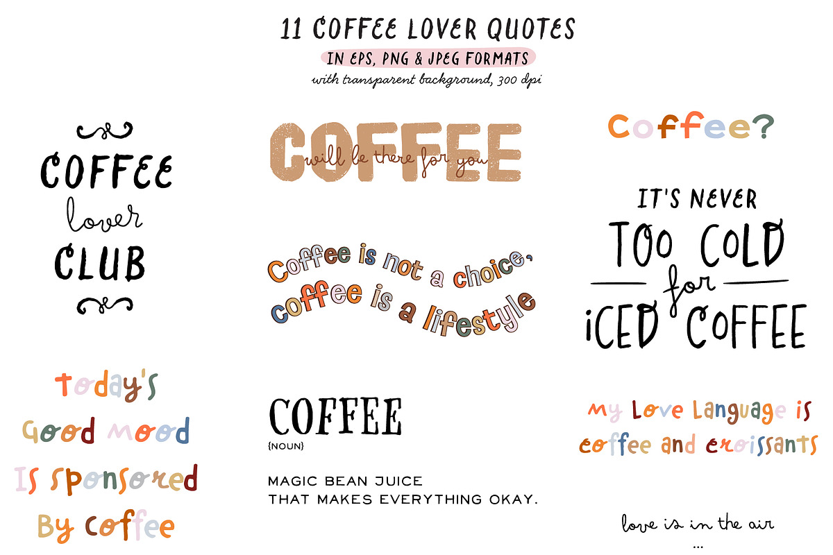 Coffee Lover & Coffeeshop Clipart, a Food Illustration by Ruslana Lubenets (Photo 8 of 16)