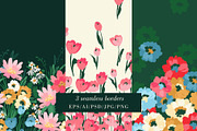 Floral Patterns & Borders, a Pattern Graphic by Nadia Grapes (Thumbnail 5 of 8)