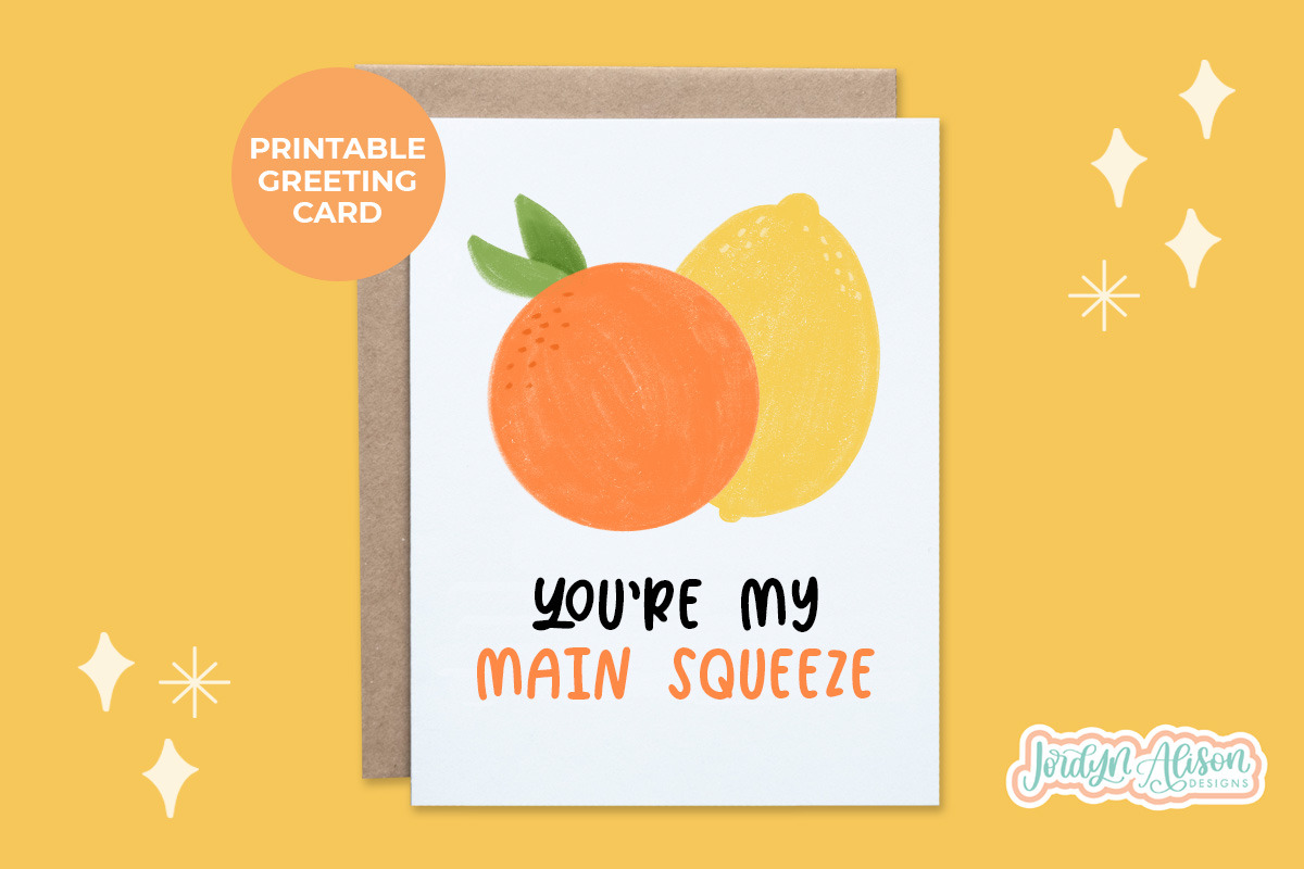 Printable Fruit Puns Cards, a Graphic by Jordyn Alison Designs (Photo 6 of 7)
