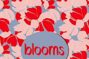 Vibrant bold blooms silhouette, a Pattern Graphic by Cotton Melon pattern Shop