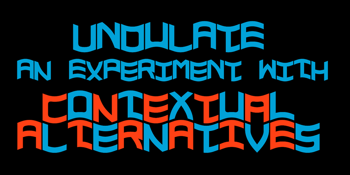 Undulate, a Sans Serif Font by Ingrimayne Type (Photo 1 of 6)