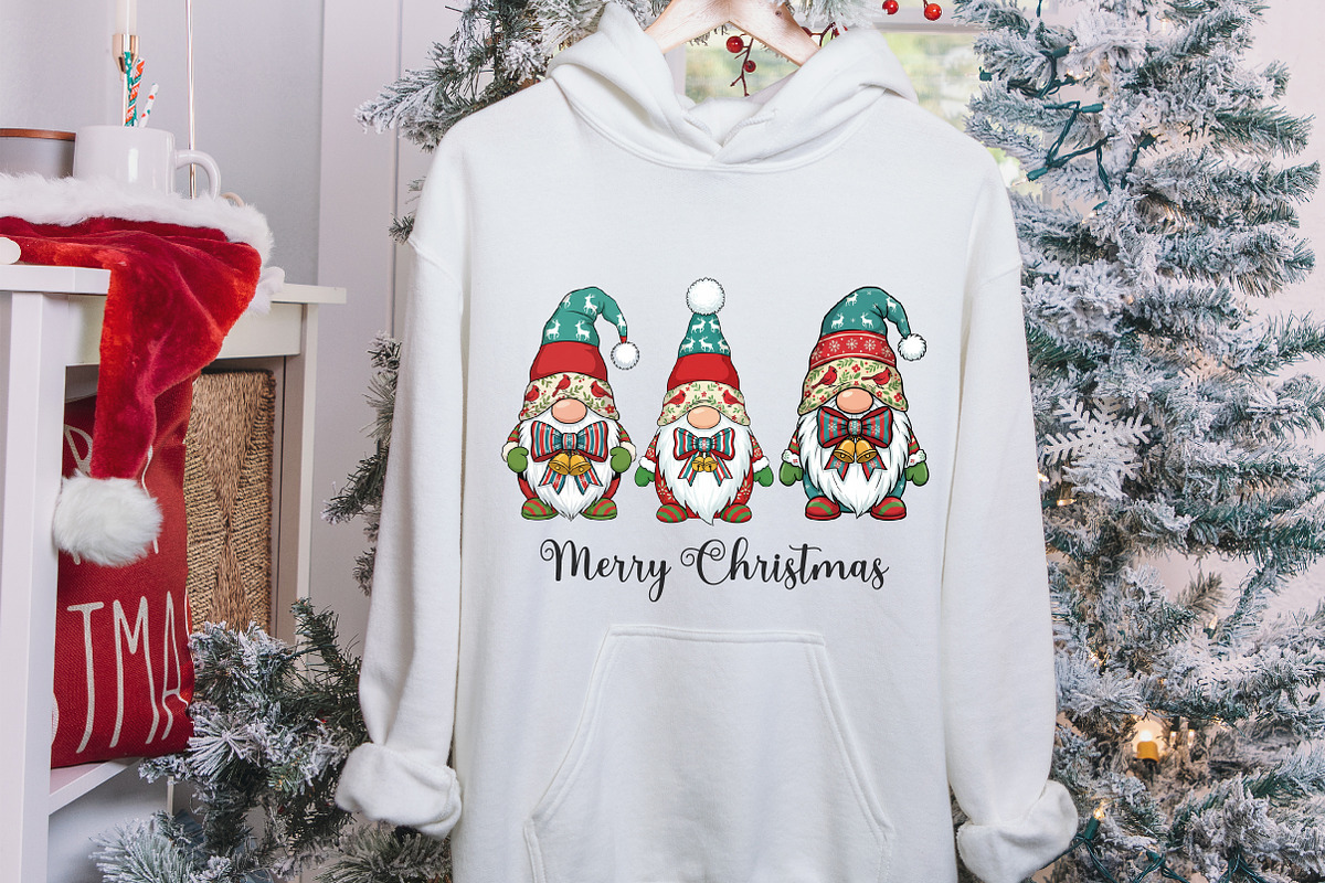 Christmas Gnome PNG Christmas Patchw, an Illustration by designcity5 (Photo 8 of 8)