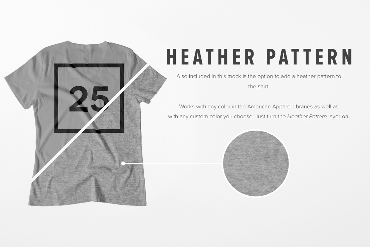 Premium Girls V-Neck T-Shirt Mock Up, a Shirt Mockup by Pixel Sauce™ (Photo 6 of 7)