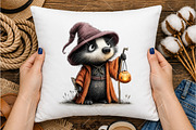 Cute Halloween Woodland PNG Clipart, a Seasonal Illustration by OK Design (Thumbnail 4 of 6)