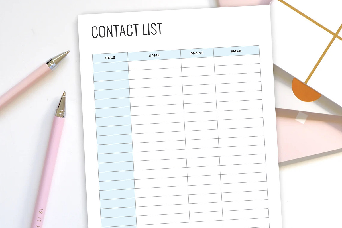 Contact List, a Stationery Template by DesignDevisers (Photo 5 of 10)