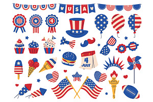 Cartoon usa independence day, an Object Illustration by YummyBuum