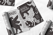 Linocut Mythical Creature Set, an Animal Illustration by Invisual Studio (Thumbnail 7 of 7)