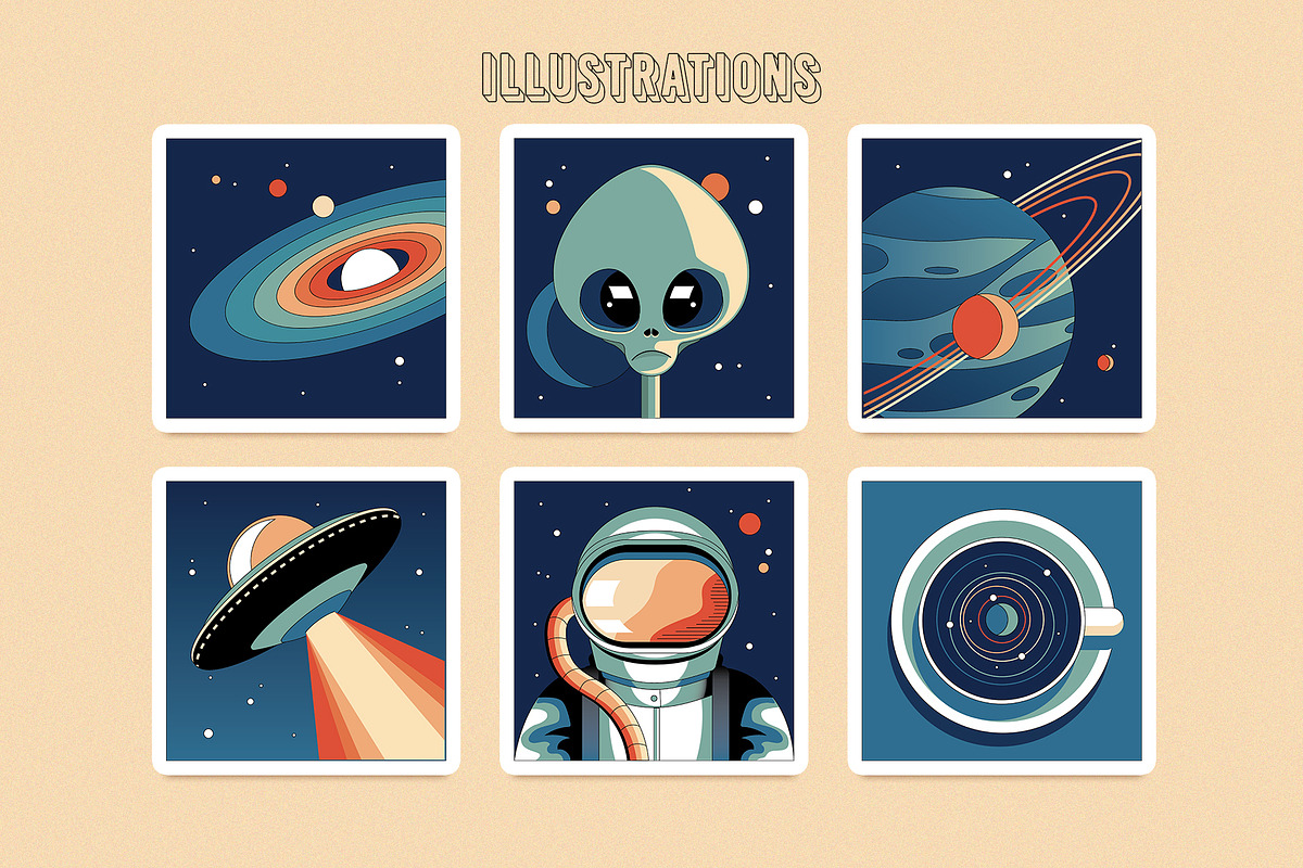 Space Chronicles Branding Collection, a Pattern Graphic by Polar Vectors (Photo 2 of 22)