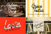 Vinyl Friends Nostalgic Logo Script, a Script Font by Struvictory.art (Thumbnail 2 of 8)