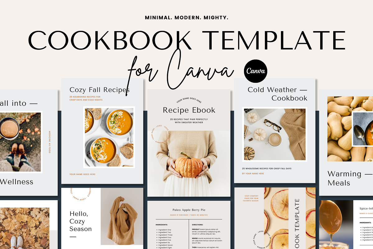 Autumn Canva Cookbook Template, a Magazine Template by Erin Cassidy (Photo 1 of 10)