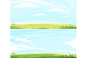 Summer green lawns with grass, a Healthcare Illustration by Oceloti (Thumbnail 1 of 3)