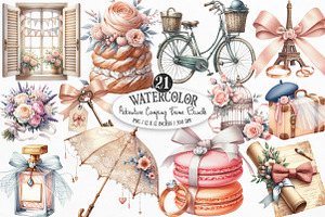 Parisian Just Married Clipart, an Illustration by Designking