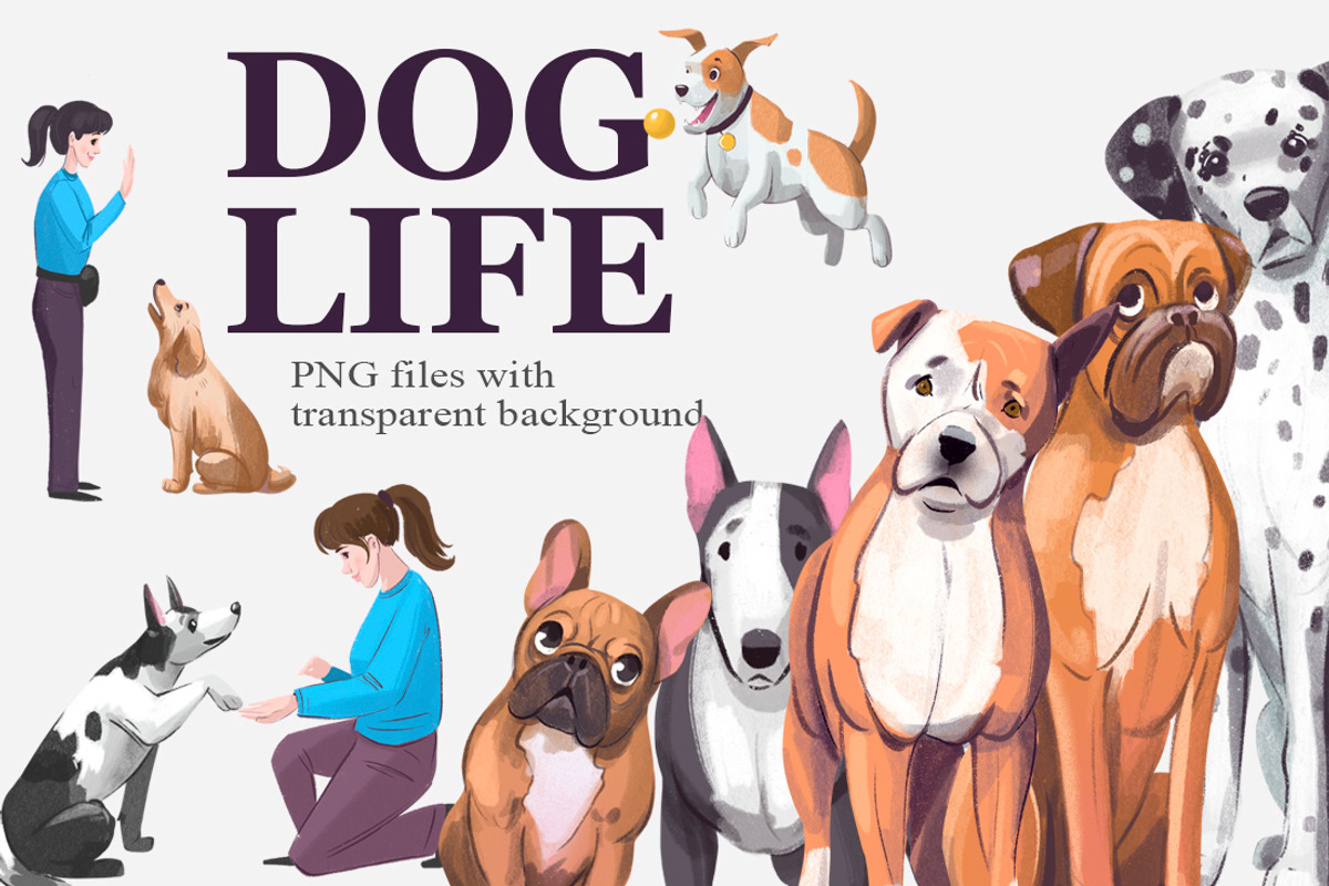 Dog life. PNG clipart, a Graphic by Aksol (Photo 1 of 4)