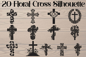Floral Cross Silhouette, an Object Graphic by Creativeshirt