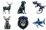 Black Animals Icon Clipart, an Illustration by DreamArtGraphic (Thumbnail 4 of 4)