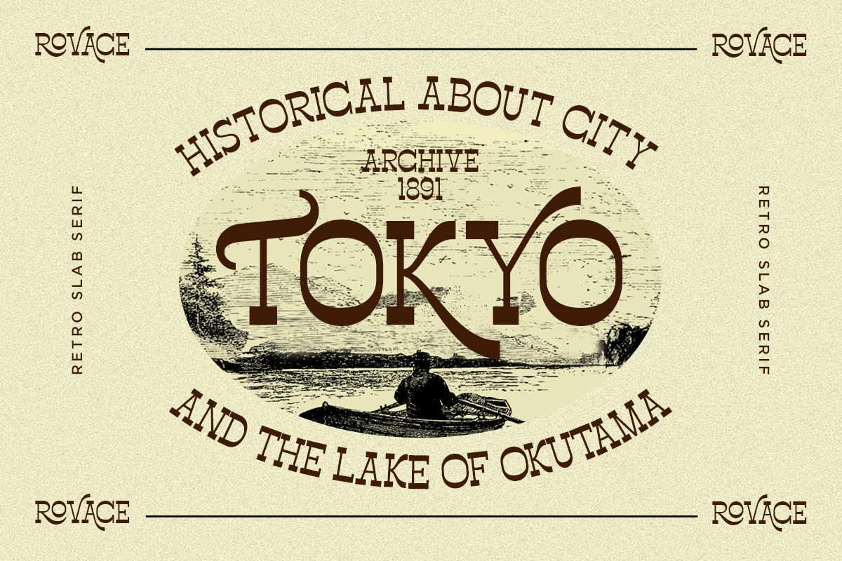 Rovace - Retro Slab Serif Font, a Slab Serif Font by RagamKata (Photo 4 of 11)