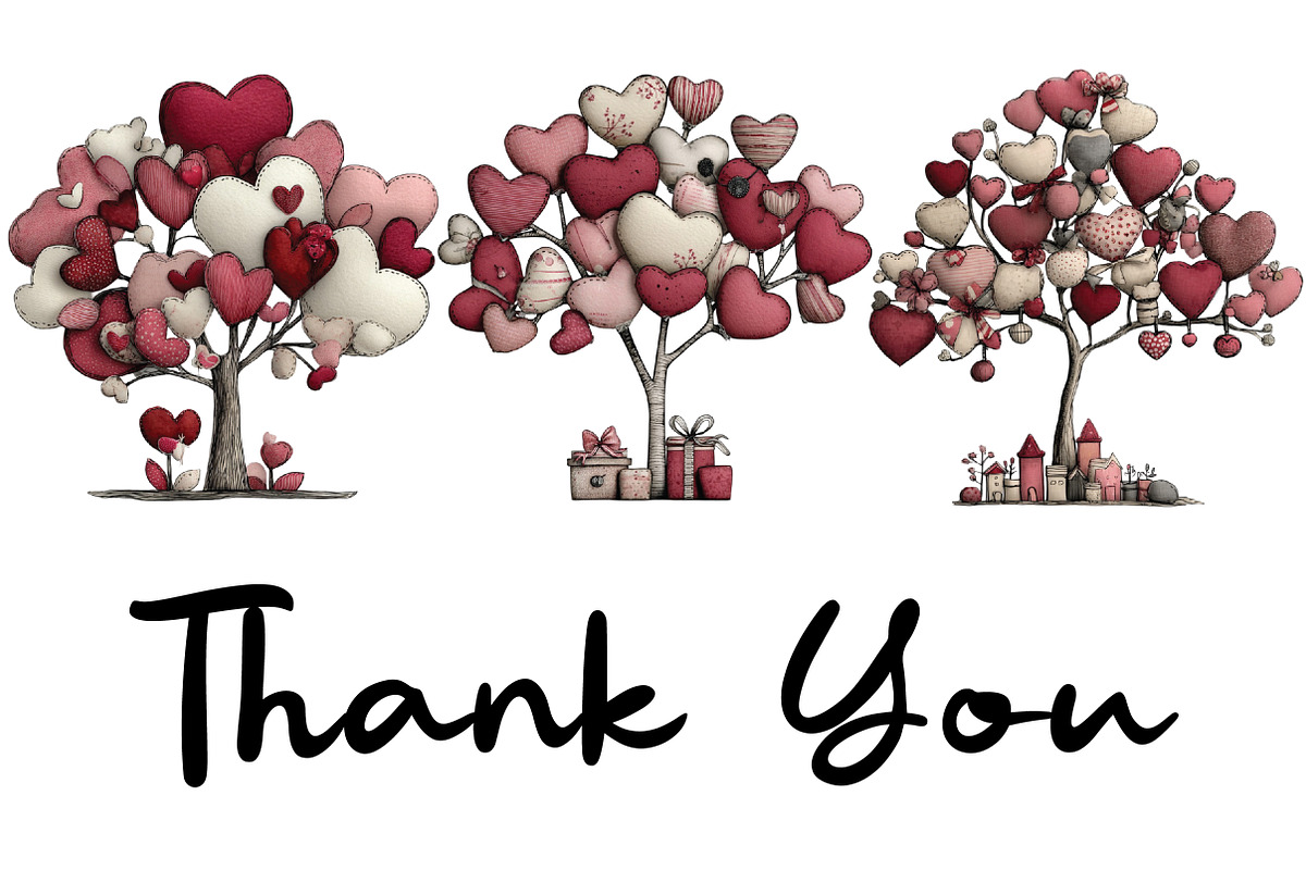 Quirky Valentine Day Tree Clipart, an Illustration by CraftArtStudio (Photo 6 of 6)