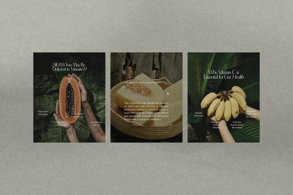 Gut Health Instagram Template, a Social Media Template by Terraa Studio Design (Photo 9 of 10)