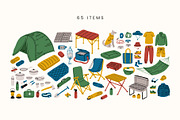 Camping gear set, a Sport Illustration by Kristina Chistiakova (Thumbnail 2 of 3)