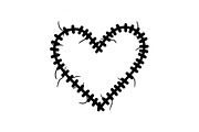 Stitched Heart Silhouette Vector Bun, an Illustration by Designs_River (Thumbnail 15 of 41)
