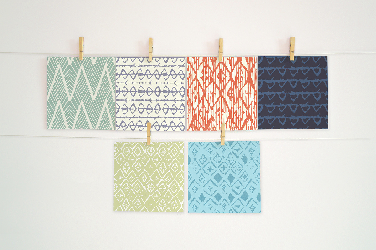 ikat pattern set, a Pattern Graphic by Nicetoseeya (Photo 2 of 4)