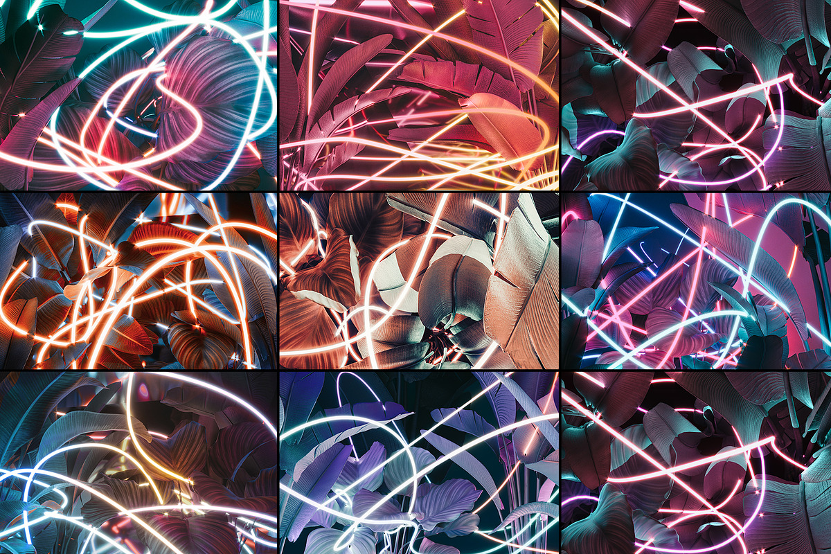 9 Neon Backgrounds (JPG), an Illustration by As Good As Possible (Photo 2 of 2)