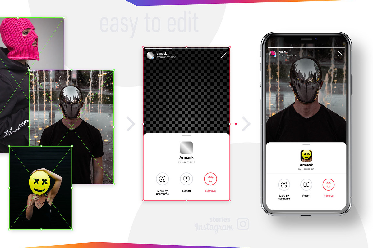 Instagram AR Mask Screens, a Social Media Template by karnofff (Photo 3 of 5)